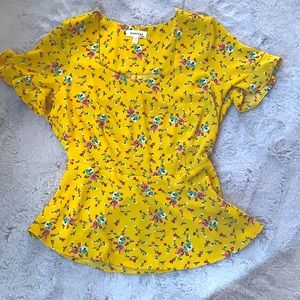 Floral Short Sleeve Blouse